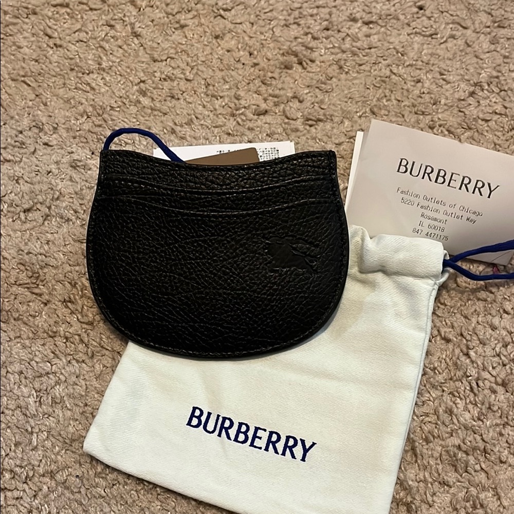 Burberry Black Leather Card Case